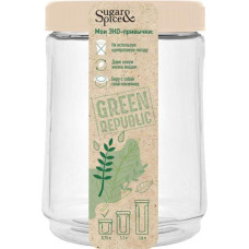 Банка для сыпучих продуктов Sugar&Spice коллекция Green Republic, с звинчивающейся крышкой, 0,75л, 1